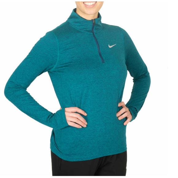 Nike Ladies Element Dri-Fit Half Zip Top ~ BLUE - Picture 3 of 7